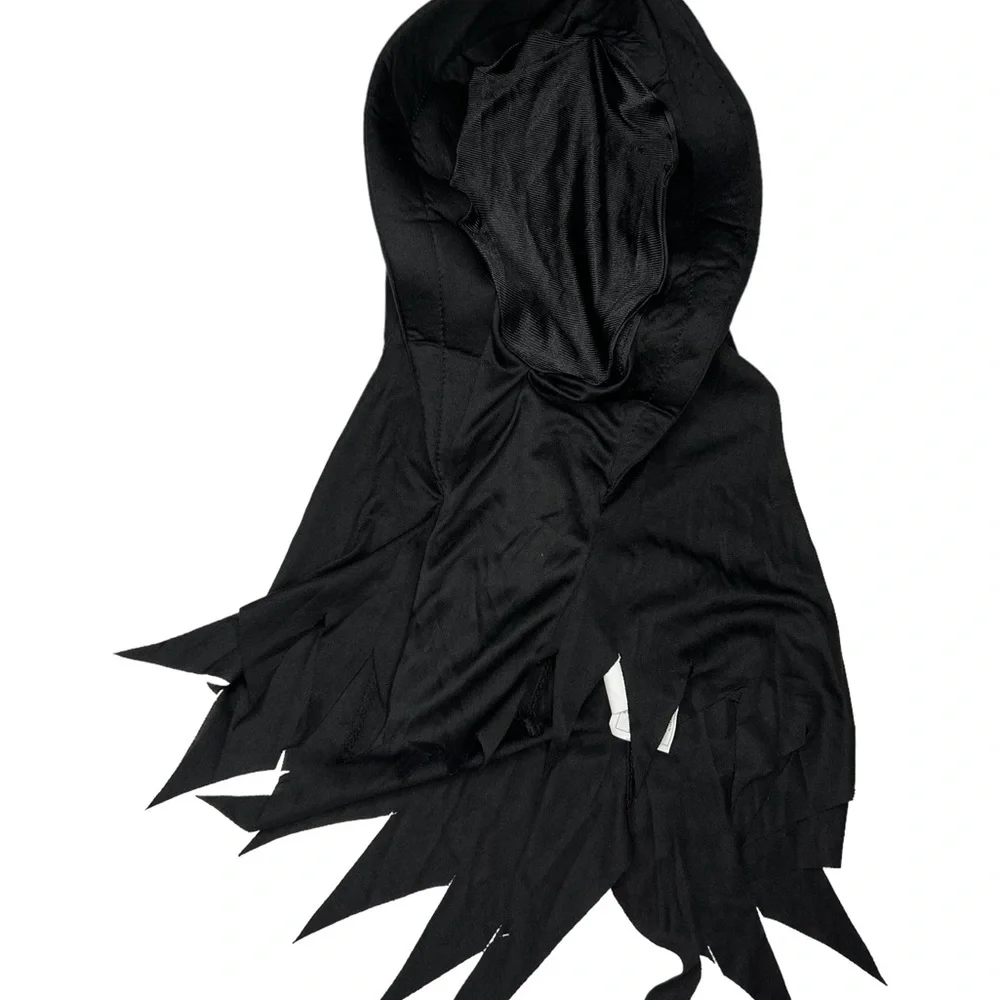 Spirit Halloween Hooded Unknown Phantom Costume Black Kid Large